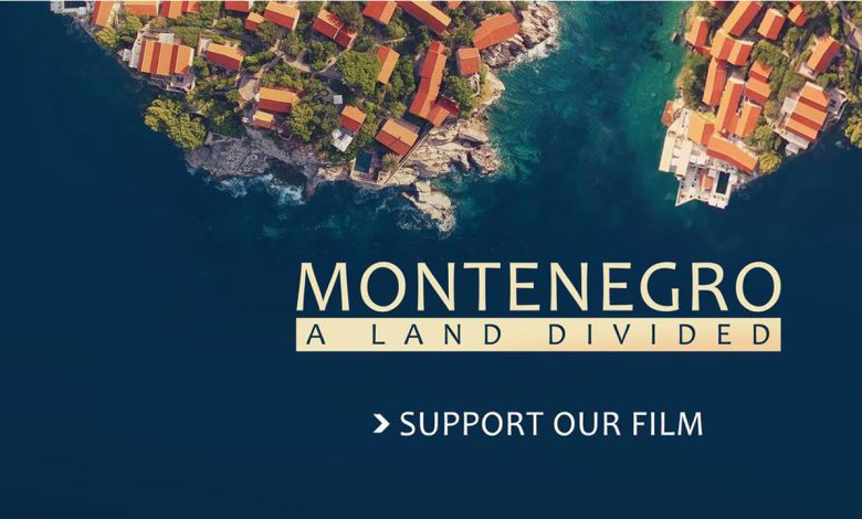 Плакат за филм Монтенегро подељена земља