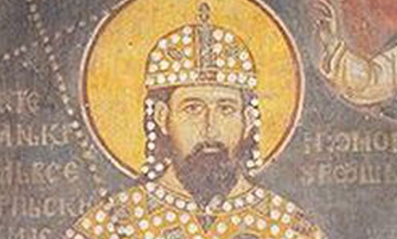 Српски Краљ Милутин -фреска