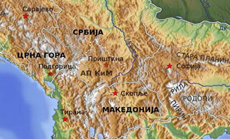 Северна Македонија-мапа