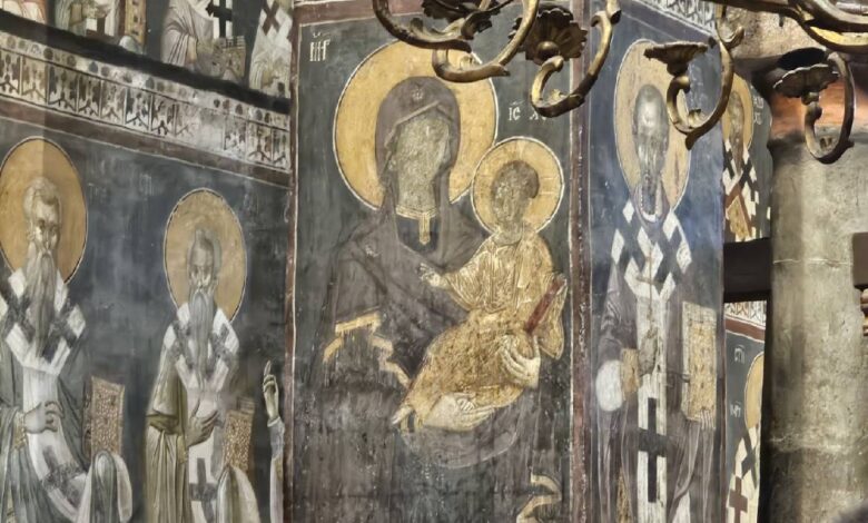 реске у манастиру Грачаница
